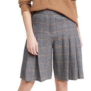 Rag & Bone Lani Pleated Check Wool Blend Skort